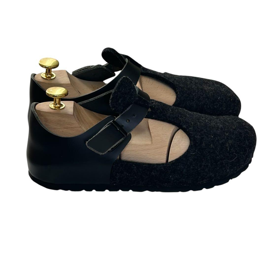 ゆう ビルケンシュトック パリ フェルト×レザー　ブラック 24cm