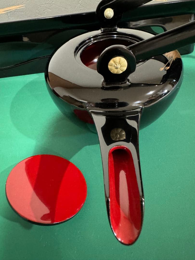 能登輪島塗　屠蘇揃い　鶴　蒔絵　美品