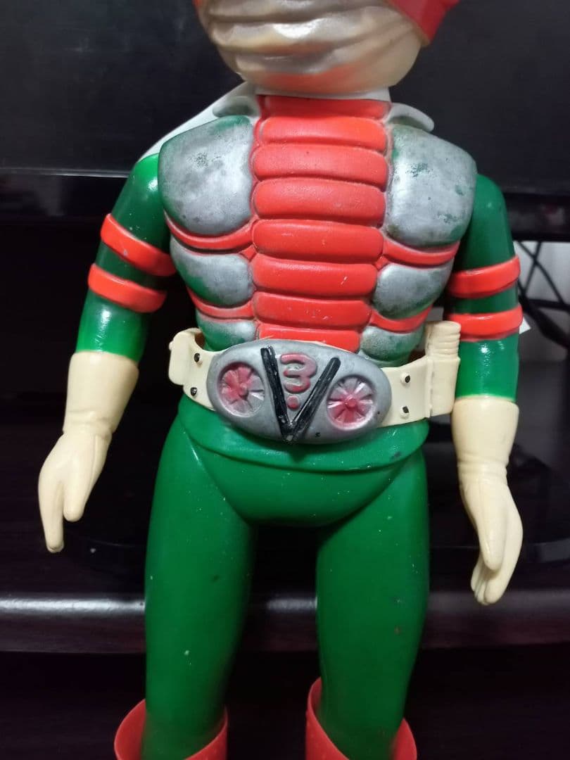 旧バンダイ 仮面ライダーV3 面取れ スタンダード ソフビ 当時物