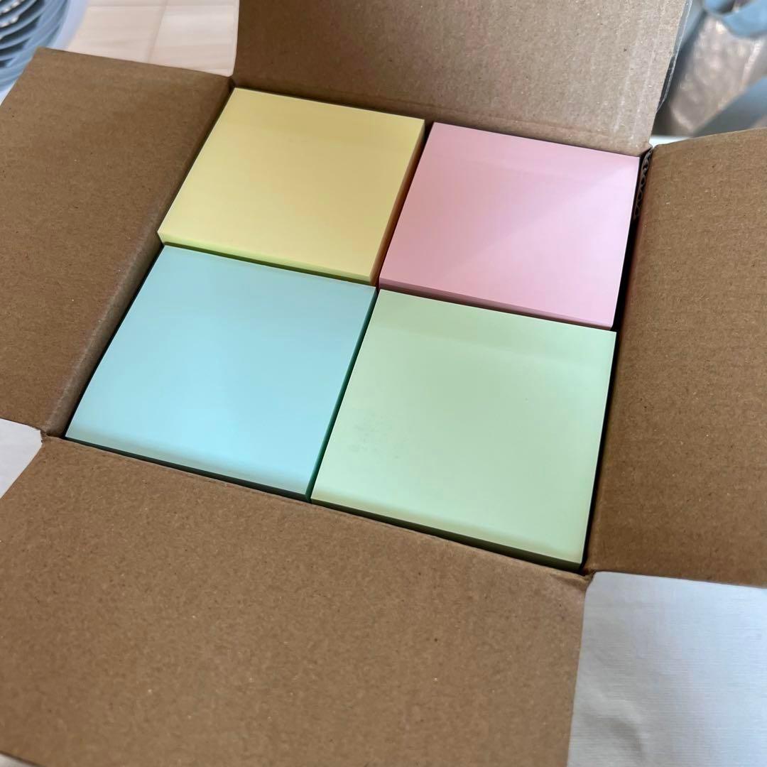 ふせん 付箋 事務 メモ 大容量 正方形 100冊 4色 コクヨ 大容量