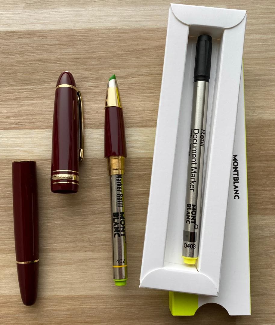 超美品 モンブラン ボルドー　ル・グラン166 ドキュメントマーカー 蛍光ペン