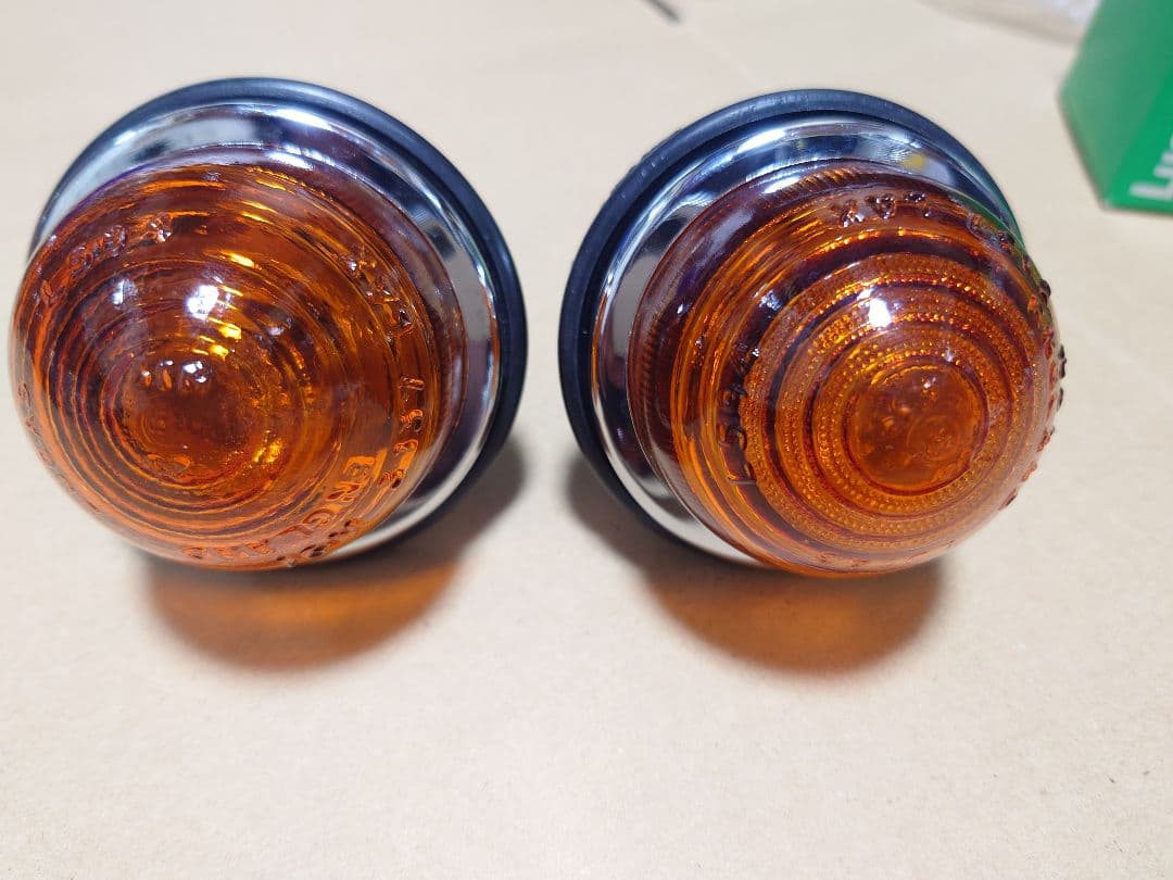 Lucas ルーカスウィンカー レンズメッキリングバルブ付2個セットミニ用