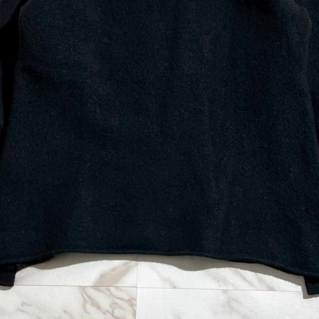 【美品✨希少】コムデギャルソン 縮絨ウール プルオーバーニット 黒 W24513