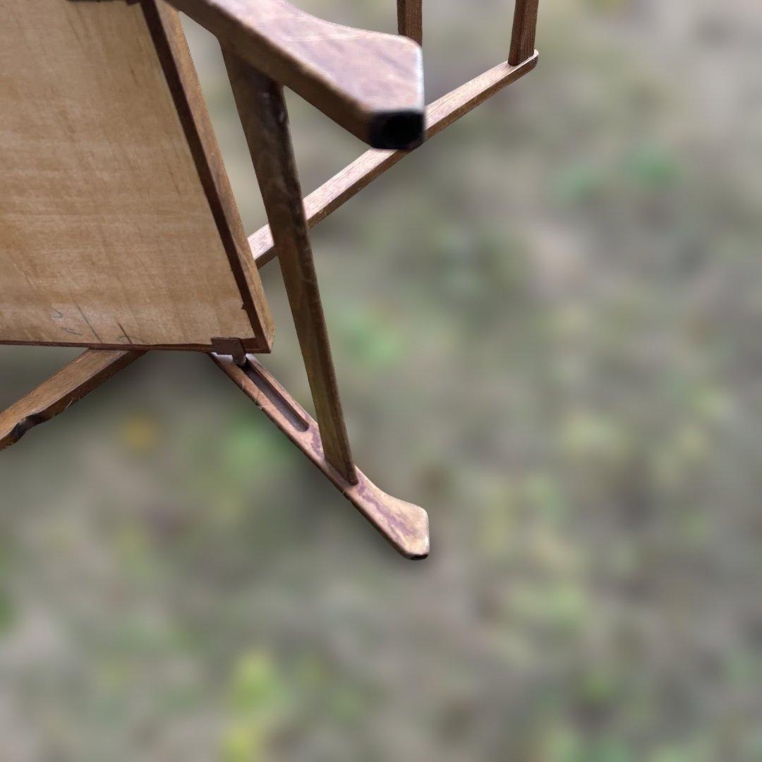 アンティーク木製折りたたみ式手押し車