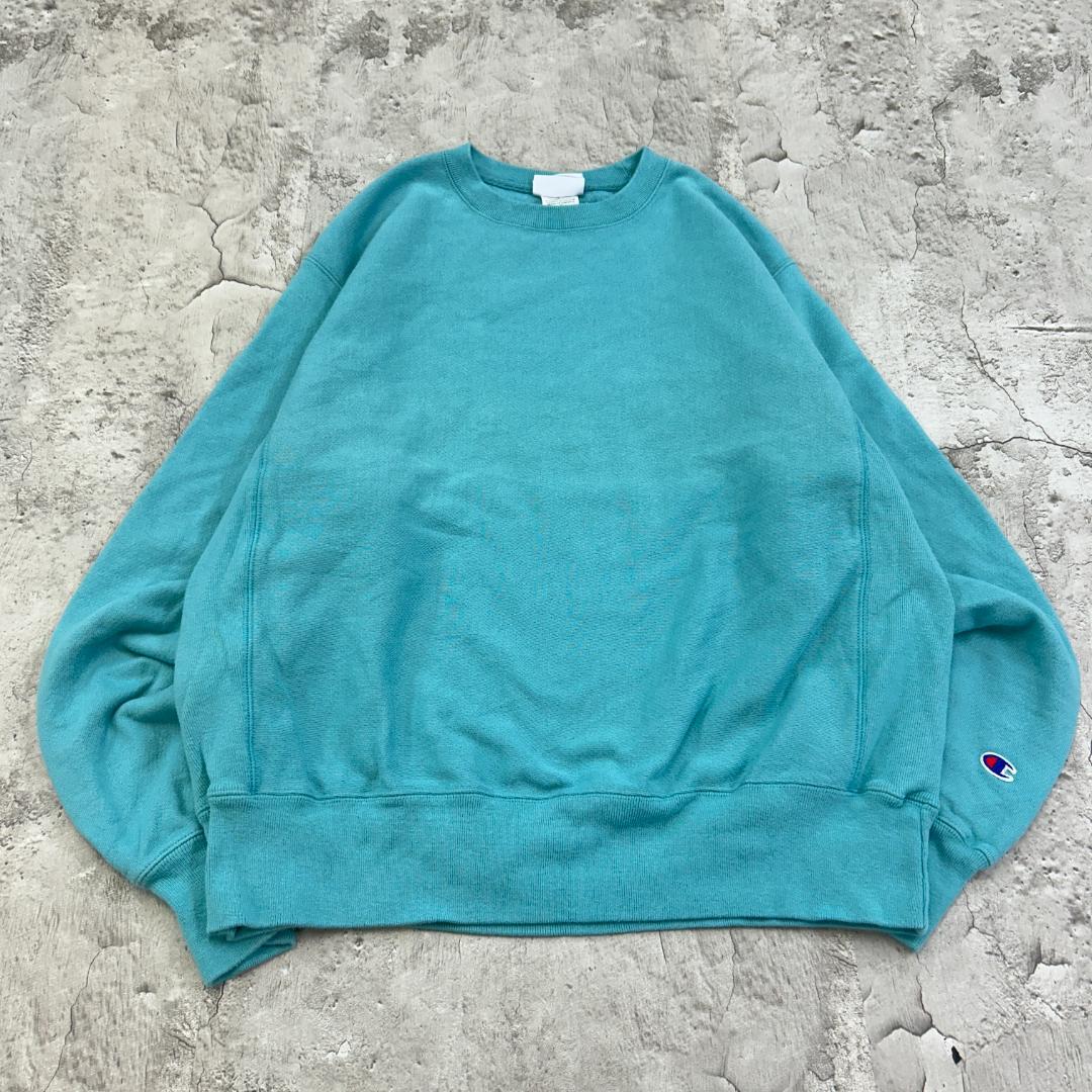 ダ*ケ様 チャンピオン　リバースウィーブ　目無し　無地　スウェット　古着　ライト