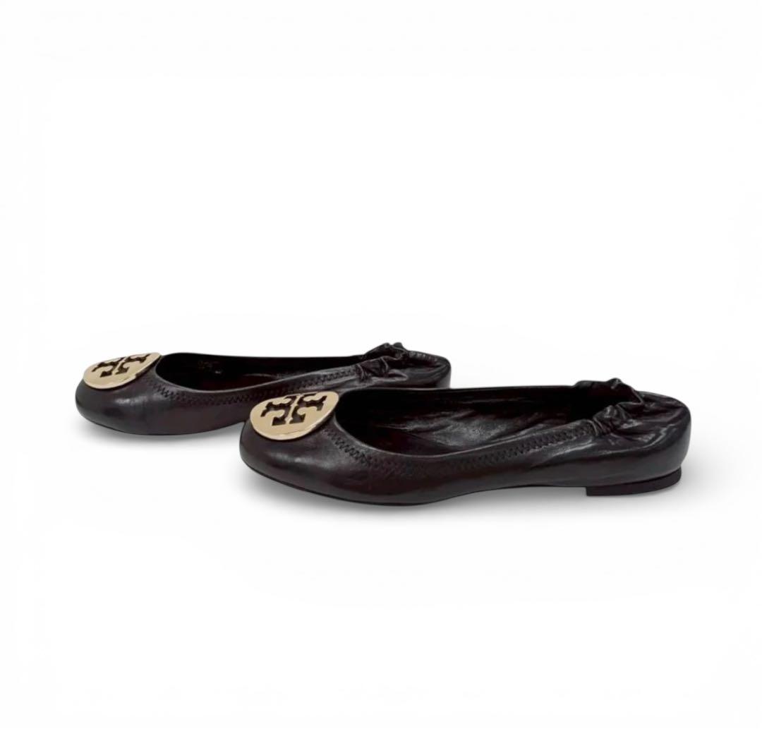 【極美品】Tory Burch バレエシューズ 黒 22.5cm 定番人気 上品