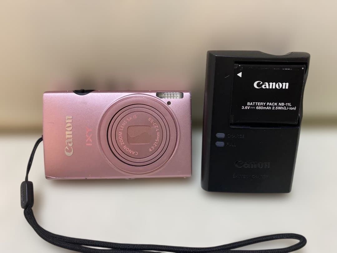 Canon IXY220F デジタルカメラ ピンク 充電器付き