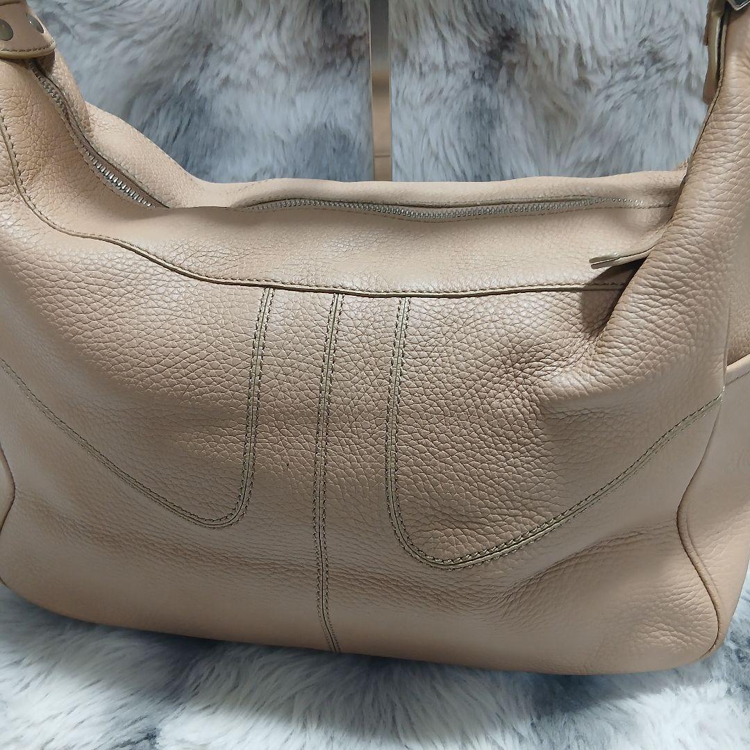 【美品】TOD'Sトッズハンドバックワンショルダーピンクレザー