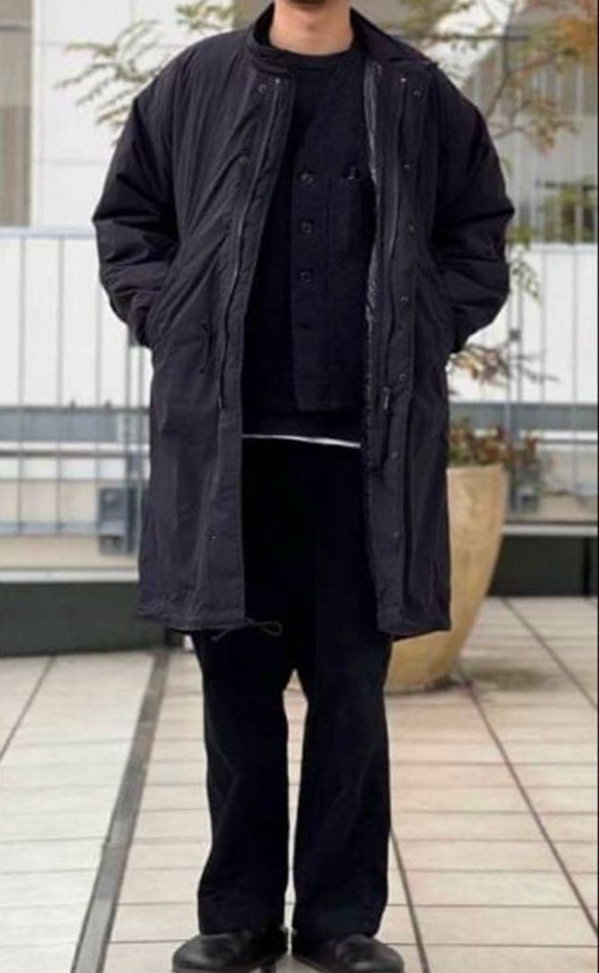 新品 BEAMS PLUS M-65 ダウンモッズコート 小松マテーレ ブラック