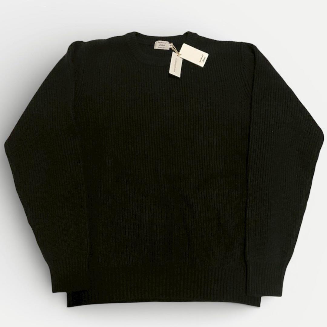 タグ付き 定価5万円 日本製 カシミヤ100% DETOUR リブニット 黒 L