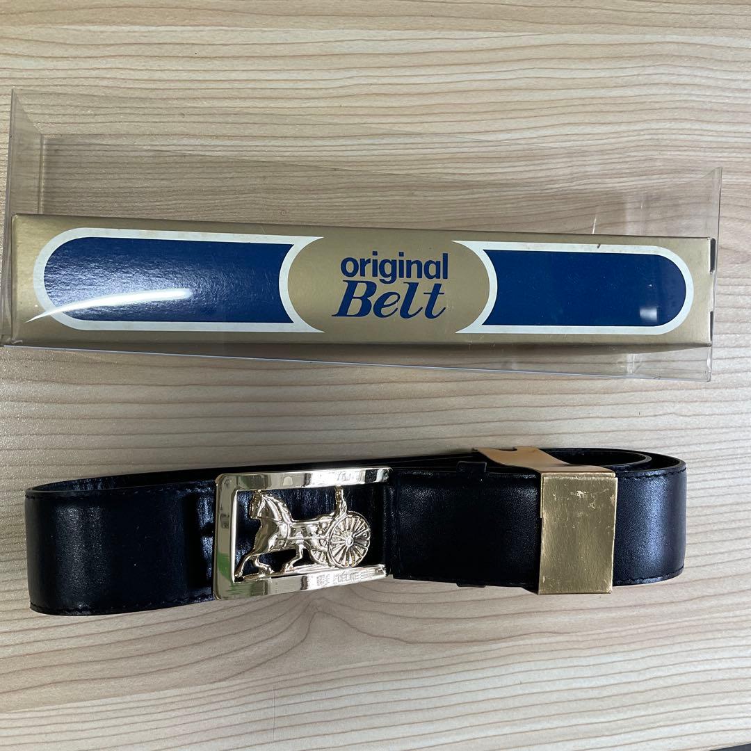 CELINE 黒レザーベルト