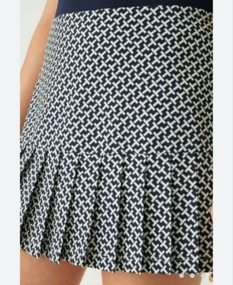 TORY BURCH 【新品未使用タグ付き】 プリントプリーツヘムテニススカート