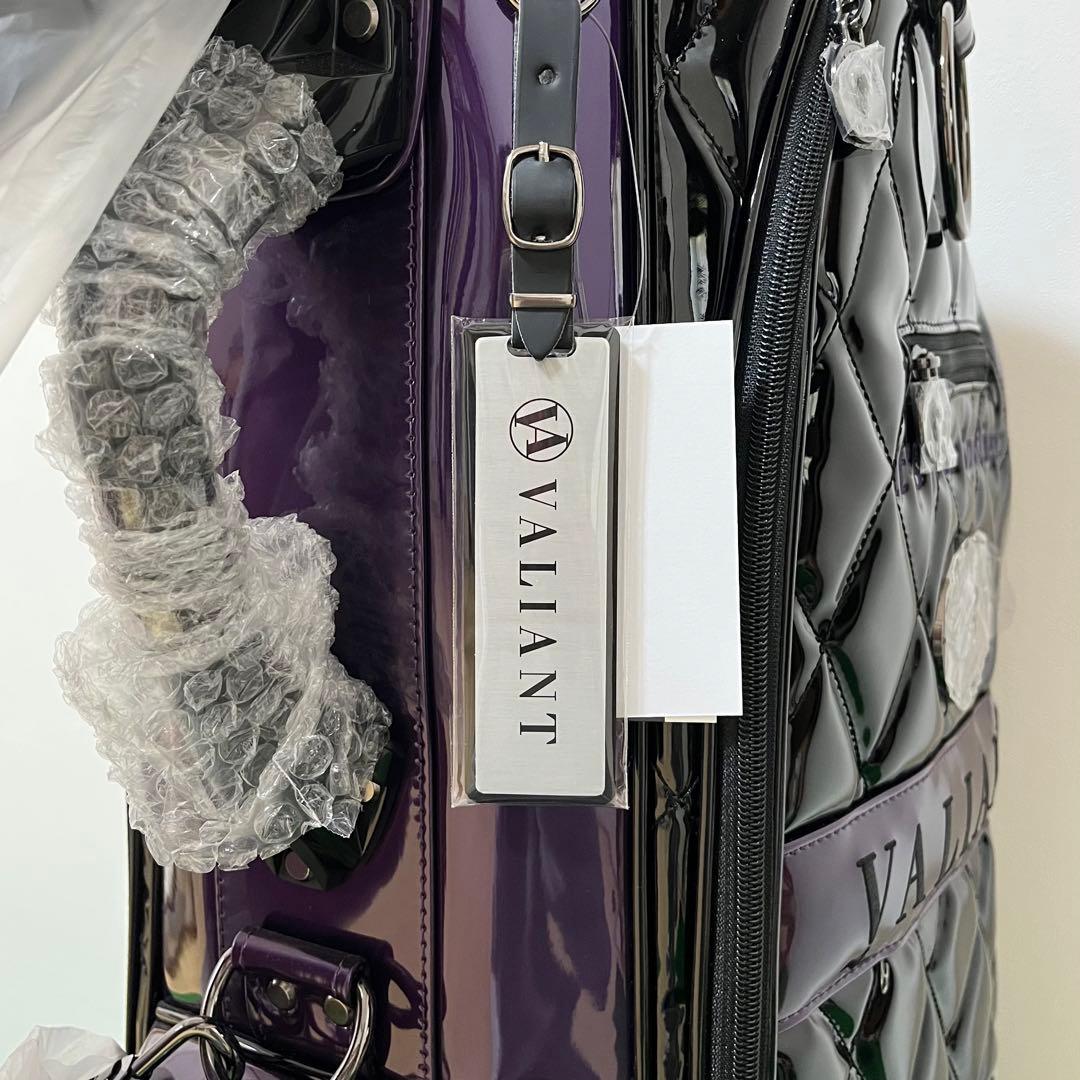 VALIANT エナメルキャディバッグ ブラック＆パープル シリアルナンバー入り