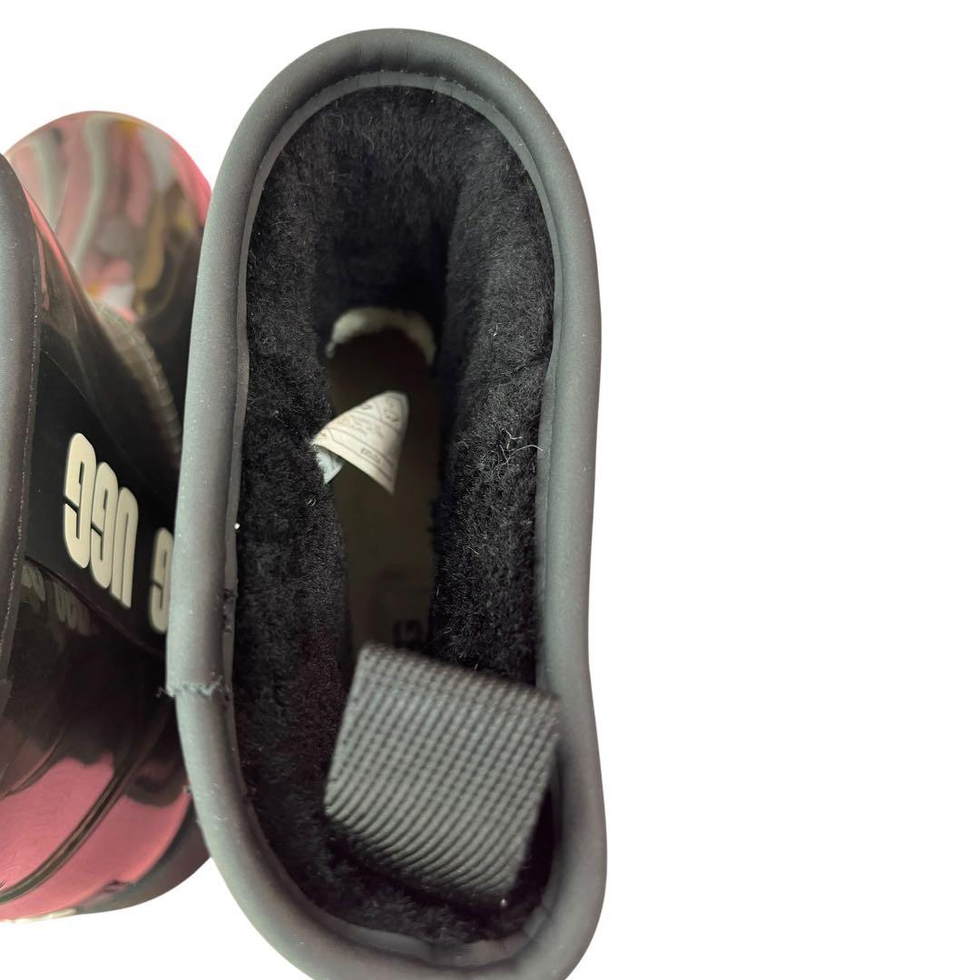 MT様綺麗　アグ　UGG クラッシッククリアミニ　レインブーツ　ブラック24cm