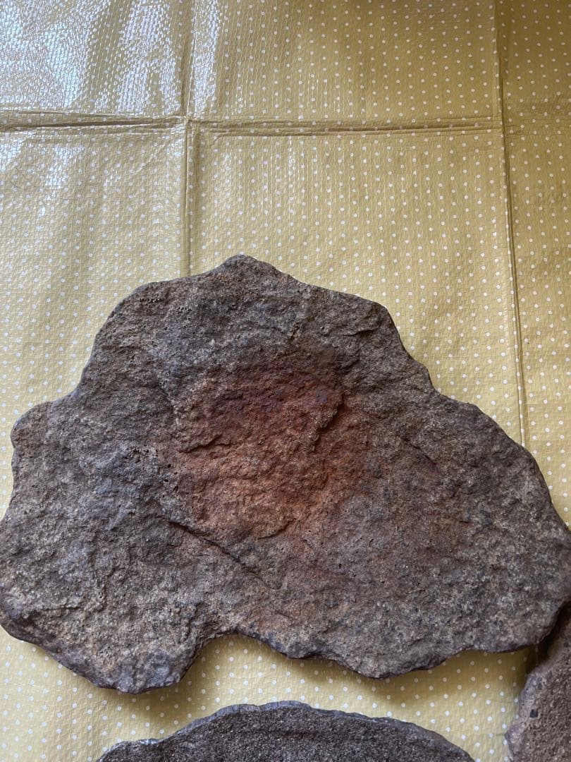 鞍馬石？　大き目の盆栽鉢　3枚セット