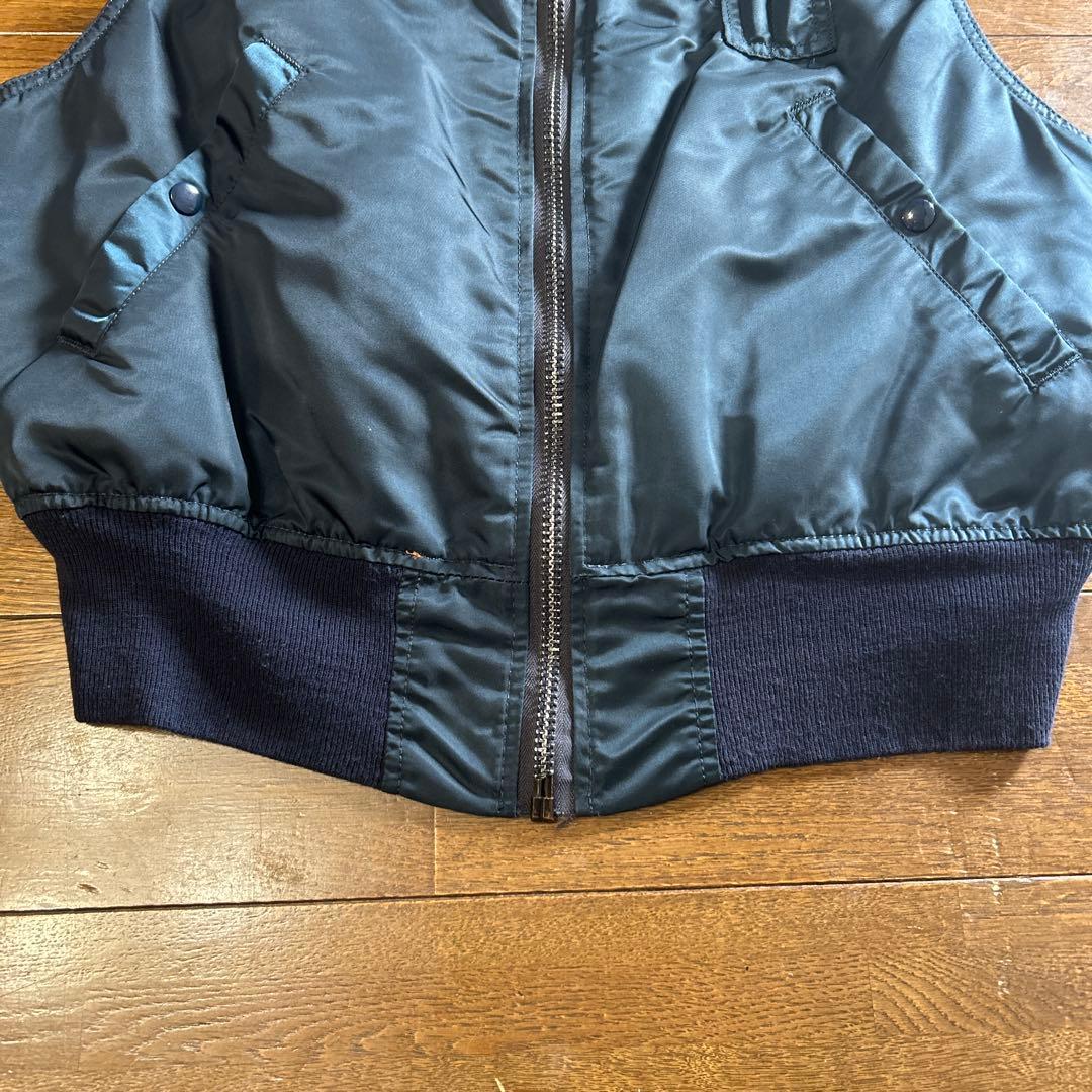 アルファ アメリカ製 MA-1 ネイビー オレンジ M ベスト リーバシブル