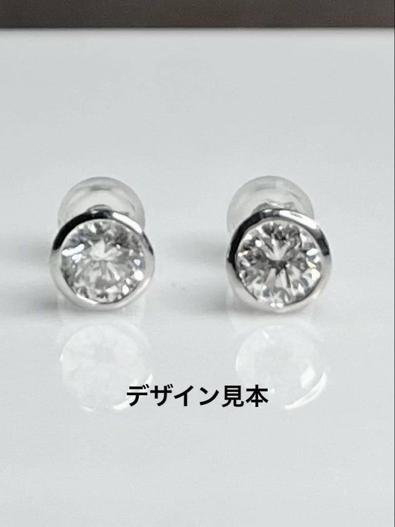 aima PT0.3ct 天然ダイヤフクリン片耳ピアス