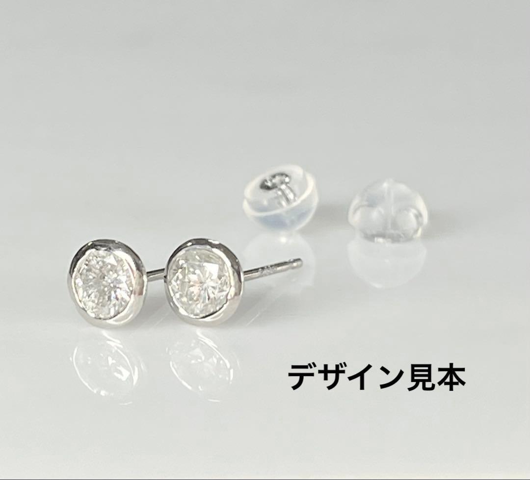 aima PT0.3ct 天然ダイヤフクリン片耳ピアス