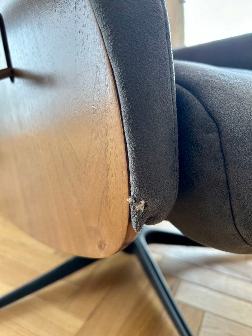 レザーテックス素材 リクライニング 回転 パーソナルチェア・オットマン【交渉可】