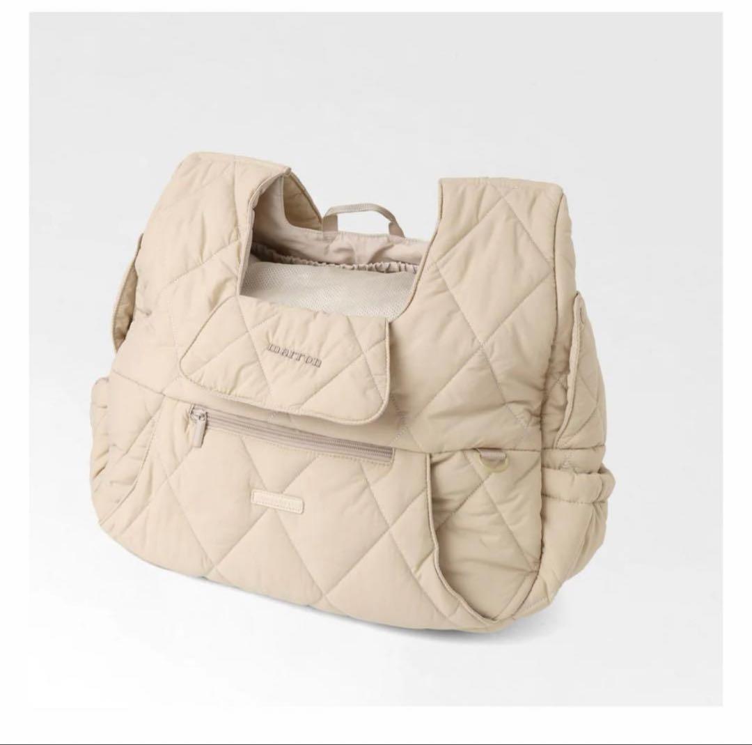 moncheri キルティング フロントリュック ペットキャリー S ベージュ