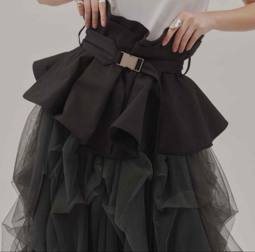 【新品タグ付き】LA BELLE ETUDE サークルフレアボリュームベルト