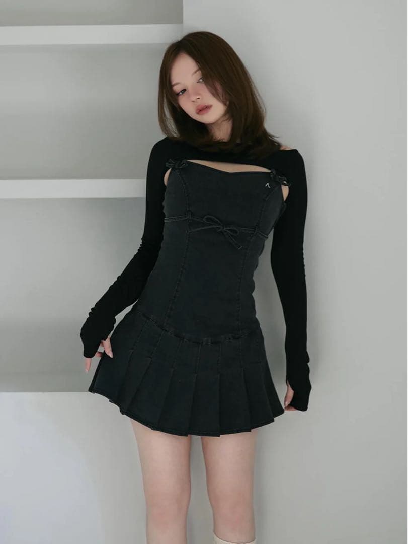 andmaryアンドマリー❤︎Bonnie denim mini dress