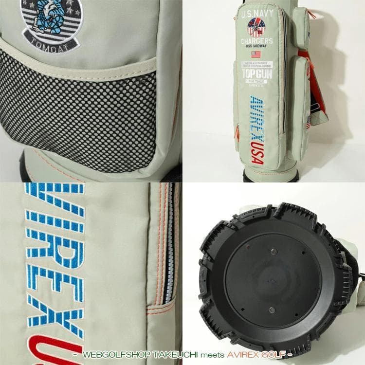 新品 AVIREX アヴィレックスゴルフ キャディバッグ モスグリーン