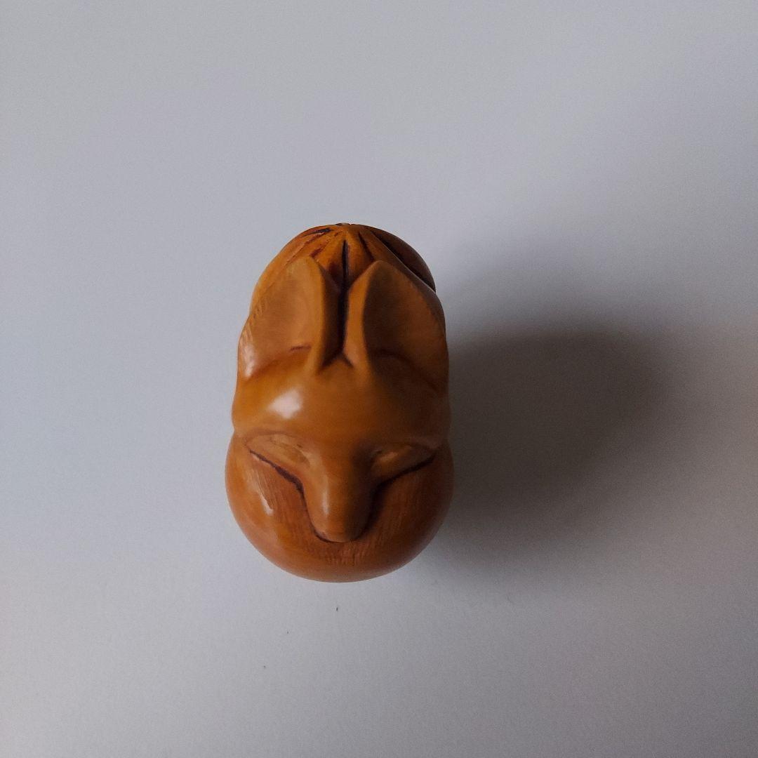 根付　九尾　狐　現代根付