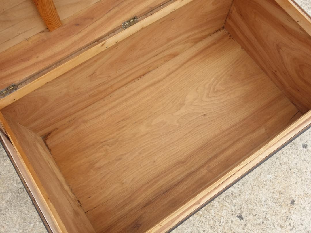 【中古】K▼木箱 宝箱 船舶 トランクケース 古道具 収納 (38706)