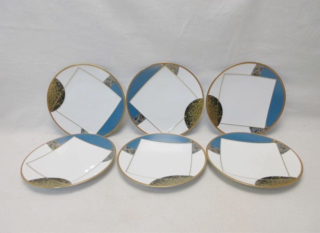 希少 洋食器 Noritake ノリタケ 金彩色絵 大皿6枚 中皿6枚 丸皿