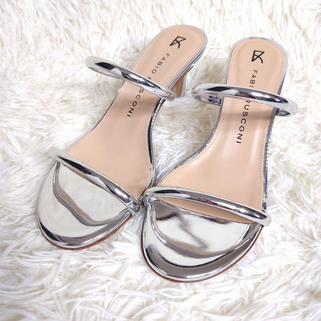 【新品】【FABIO RUSCONI】ファビオルスコーニ ミュール シルバー