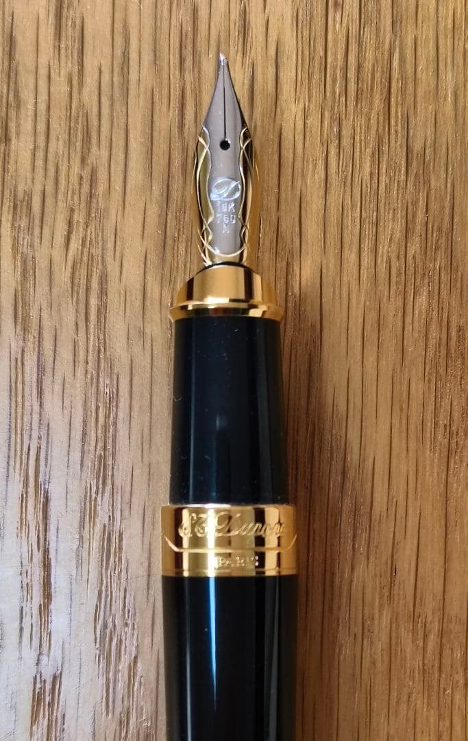 S.T. Dupont Olympio デュポン オランピオ 万年筆 黒 18K