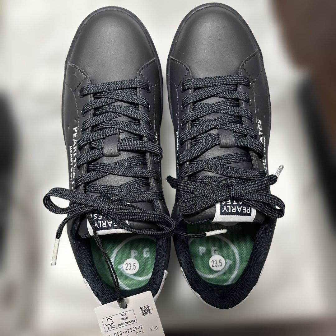 PEARLY GATES 黒 スニーカー 23.5cm