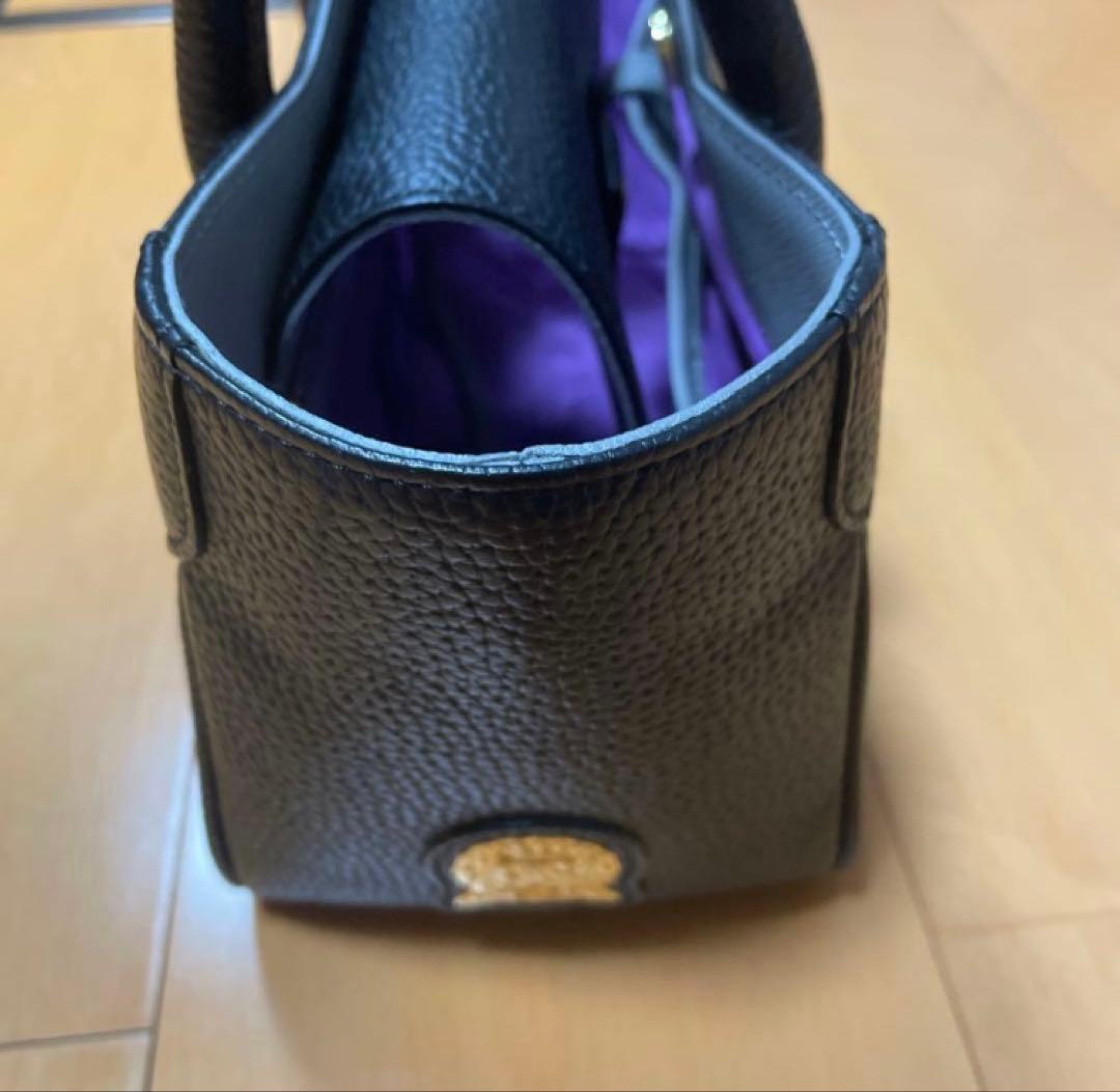 A.D.M.J. 黒 レザーハンドバッグ