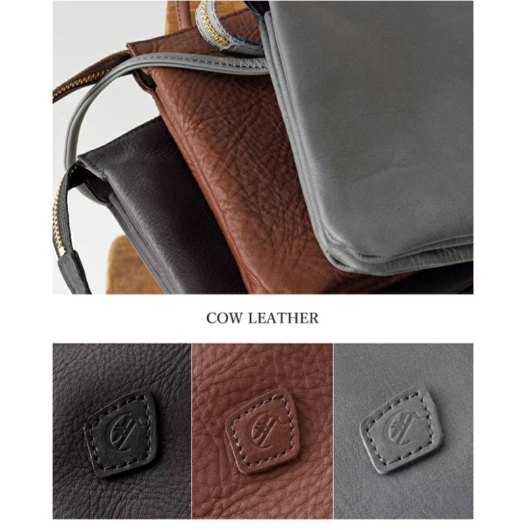 CLEDRANカウレザーセパレートショルダーバッグブラウンGALE未使用品