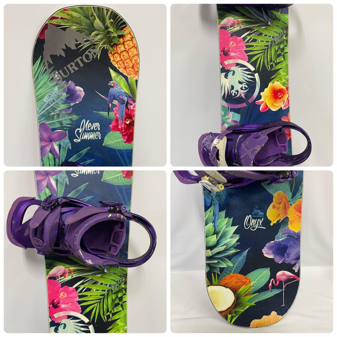 NEVERSUMMER ONYX 144cm バートンスノーボード　６点セット