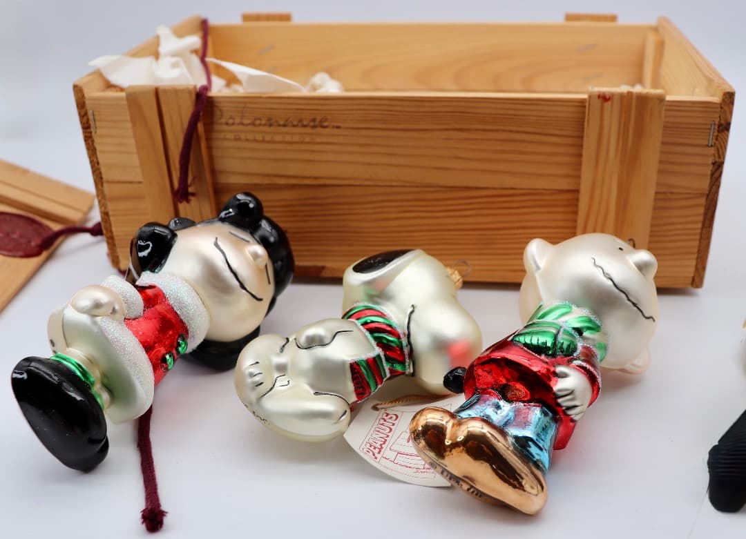 アリス・イン・ワンダーランドとスヌーピー ガラス２セットPOLAND製