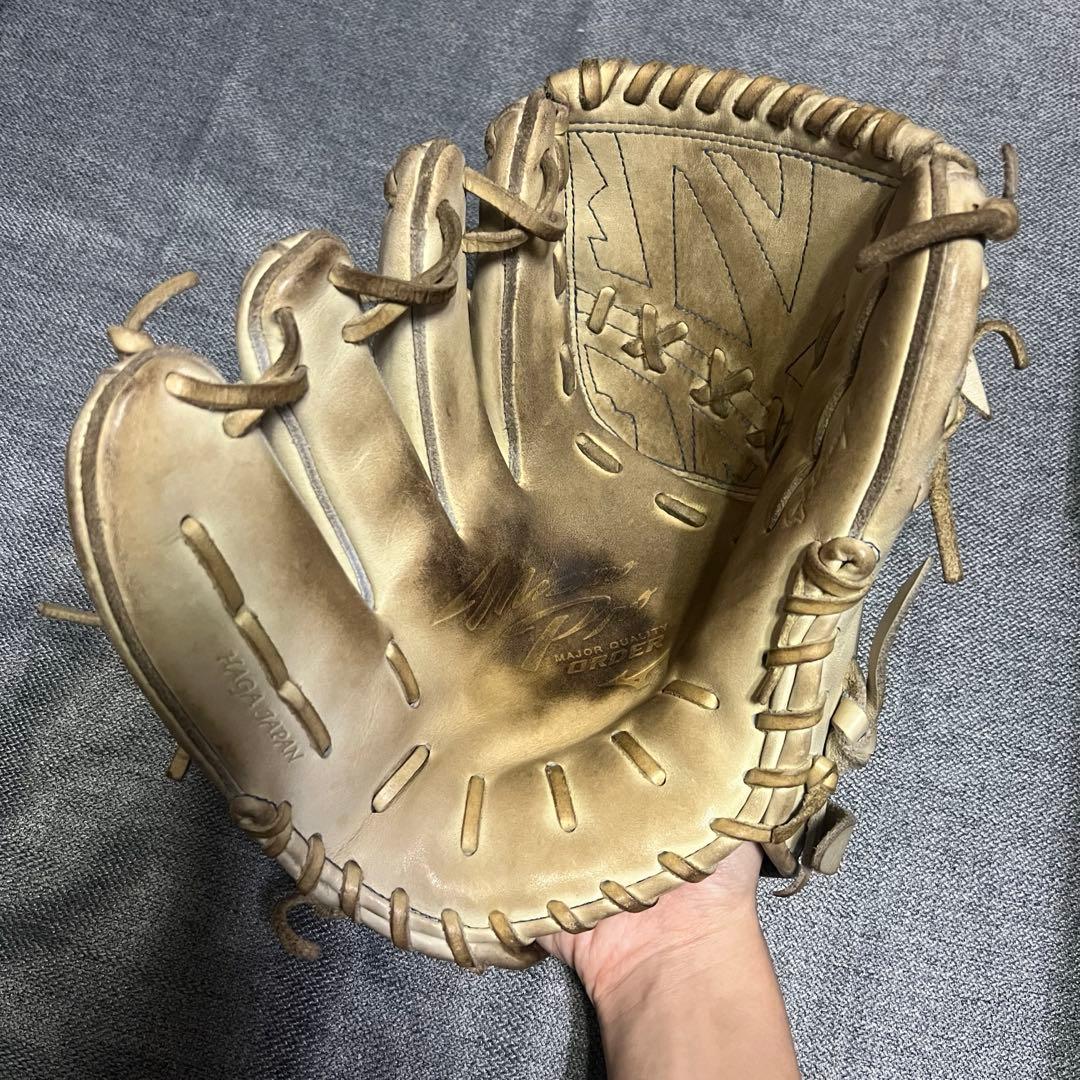 ミズノプロ オーダー グローブ 硬式 左 投手用 コネクトバック キャメル