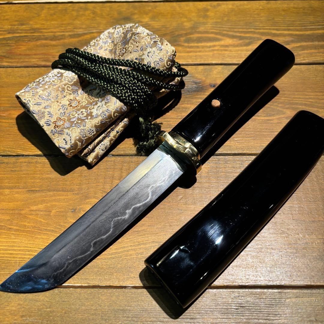 日本刀残欠クラフトナイフNo.81 久次 黒鞘