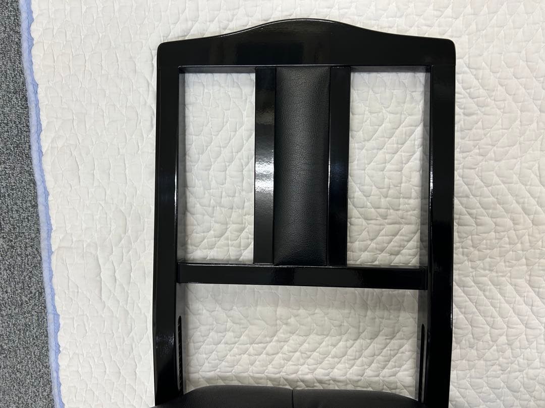 トムソン椅子　高級座面　背もたれ付き高低椅子　ピアノ椅子