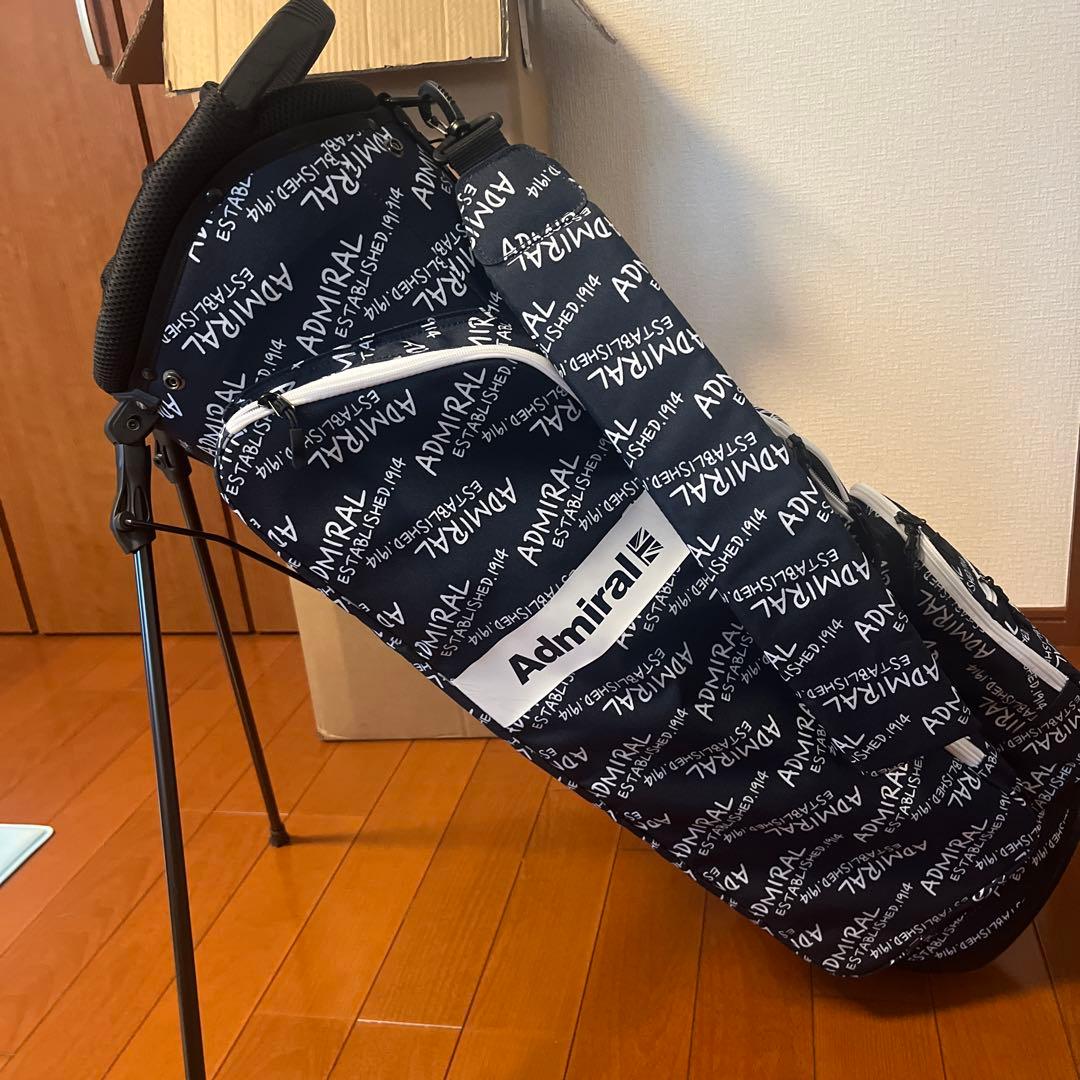 【専用】Admiral ゴルフバッグ スタンド付き ネイビー