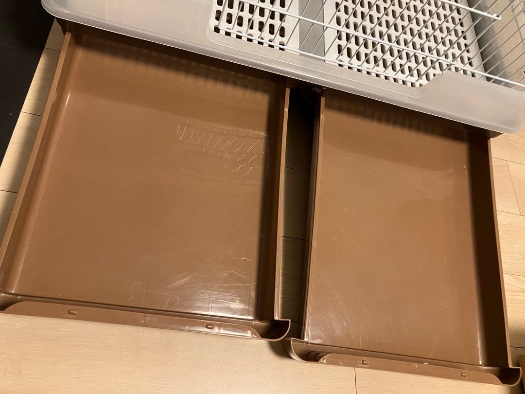 マルカンうさぎのカンタンおそうじケージワイドB フラワン（90x60x60cm）