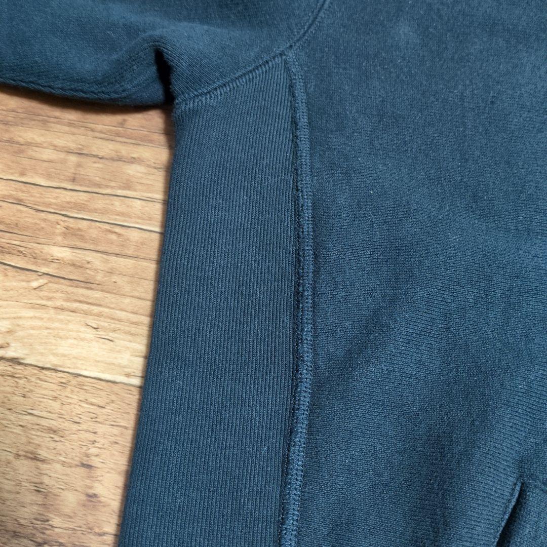 Champion　リバースウィーブ　青単タグ　スナップボタン　黒