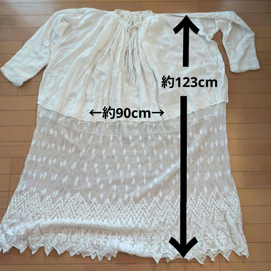フランスアンティークワンピース　フランスアンティークレース