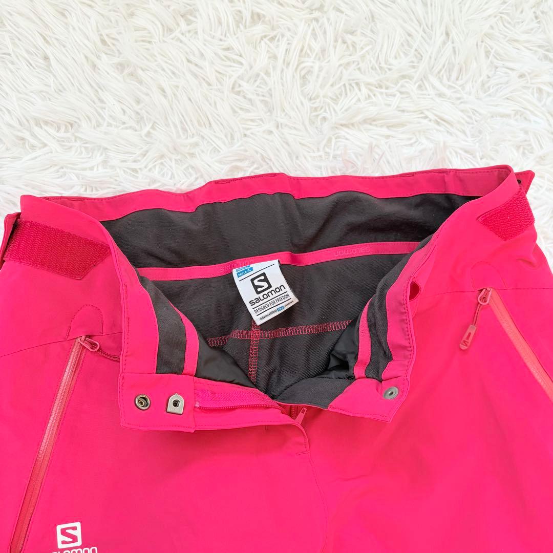 salomon サロモン レディース スキースノボパンツ レッド Lサイズ