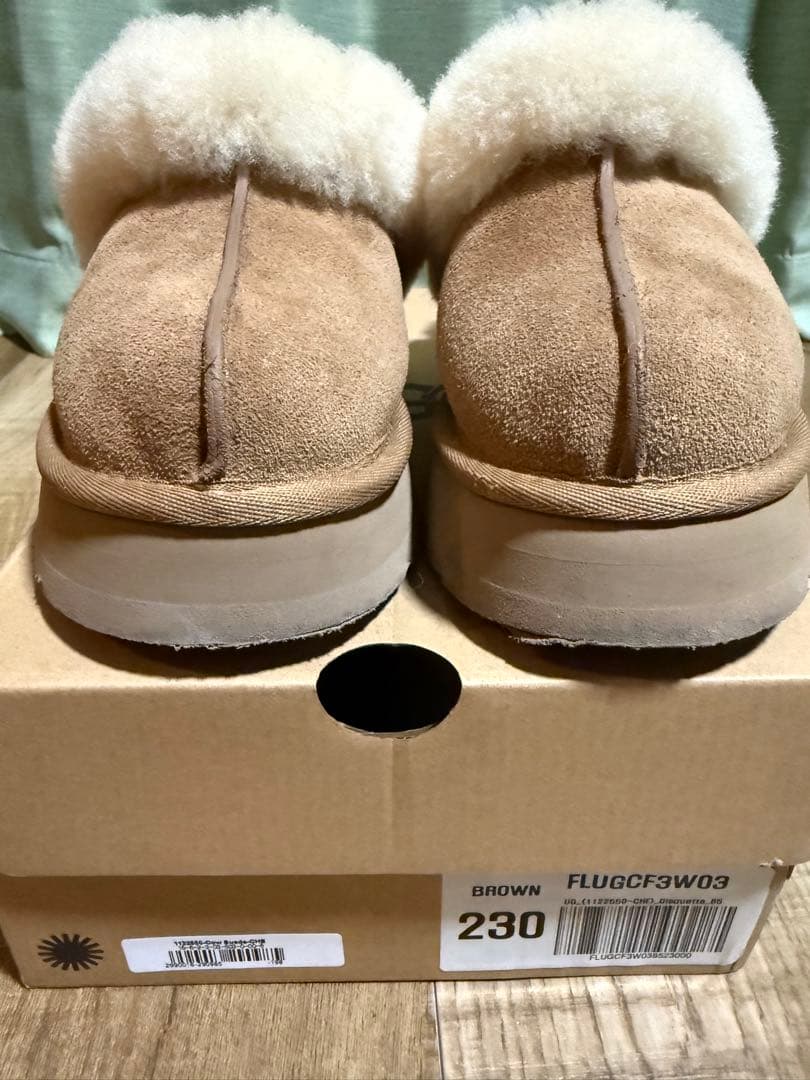 お値下げ中UGG アグ ディスケット 23cm チェスナット 厚底 サイズ6 箱