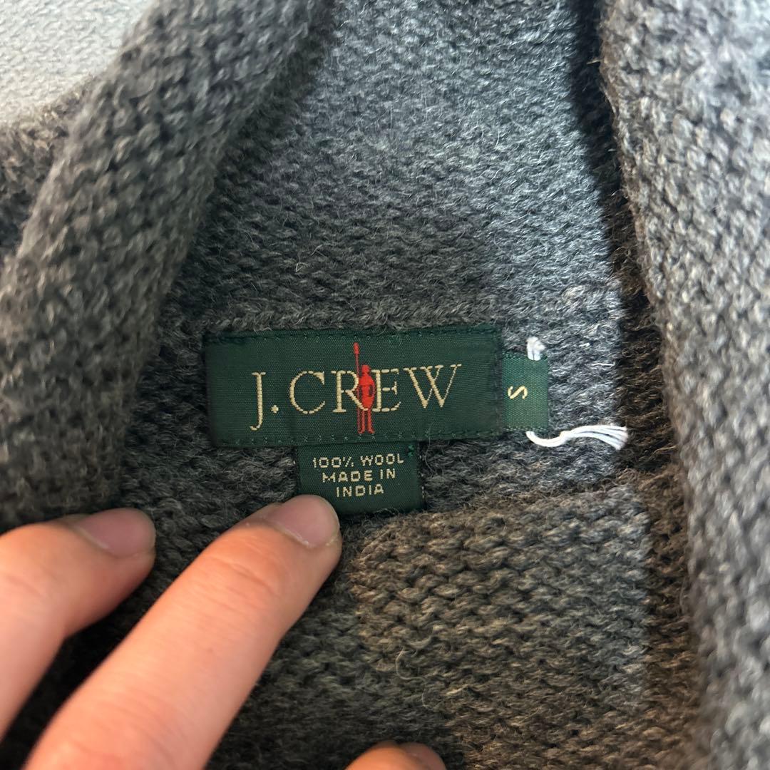 【90s】J.Crew タートルネックセーター S グレー短丈