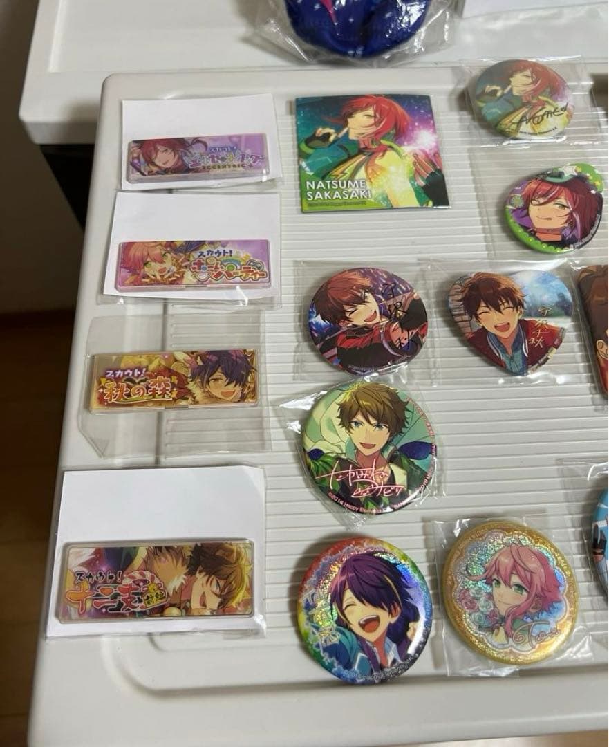 あんさんぶるスターズ！！ 缶バッチ、朔間零、逆先夏目、たかみねペットボトルカバー