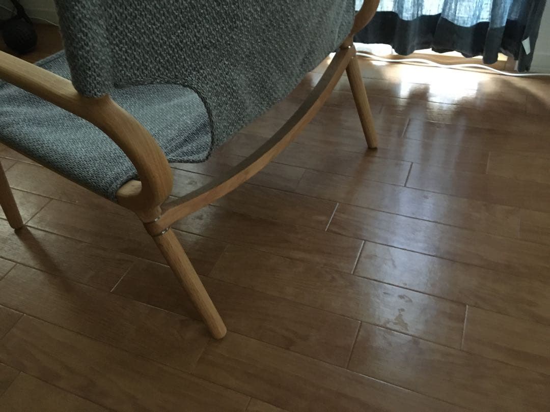 ikiki グランドチェア　オーク ファブリック テクスベージ/テクスグレー