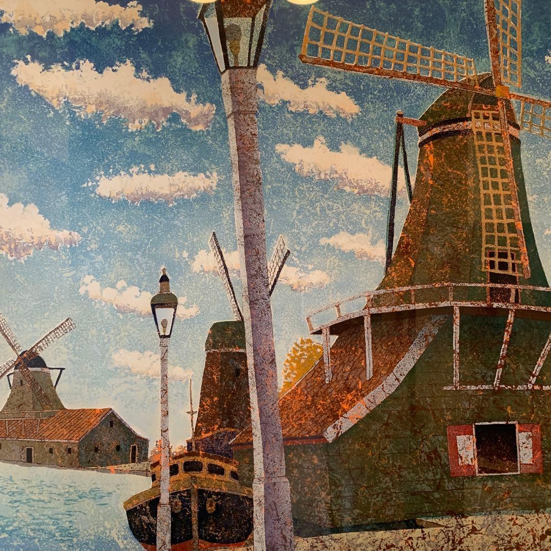 絵画　額装　超大判　山家久幸　リトグラフ　87年作　直ED直サイン　レア作品